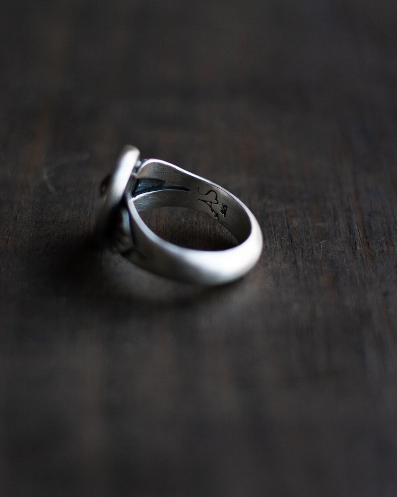 The Taking Flight Signet Ring -  Garnet Size 8.75