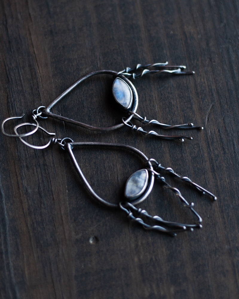 The Dream Weaver Earrings - Moonstone