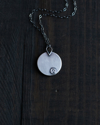 The Taking Flight Raven Crescent Moon Necklace - Moonstone