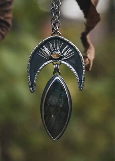 The Golden Season Citrine and Labradorite Ritual necklace