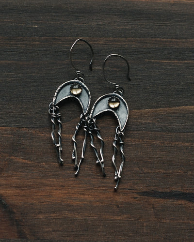 Dream Weaver Earrings  - Sterling Silver and Citrine