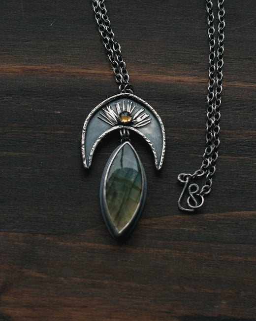 The Golden Season Citrine and Labradorite Ritual necklace