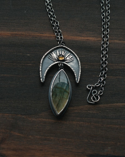 The Golden Season Citrine and Labradorite Ritual necklace