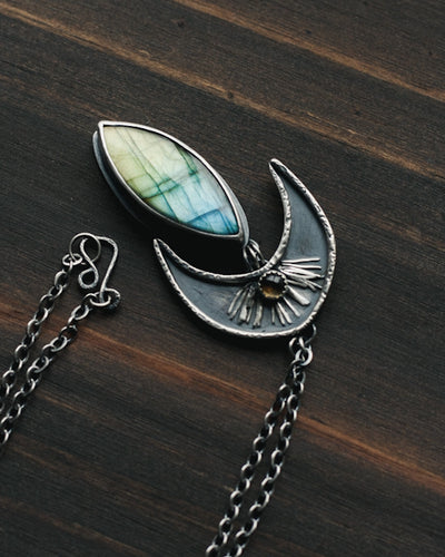 The Golden Season Citrine and Labradorite Ritual necklace