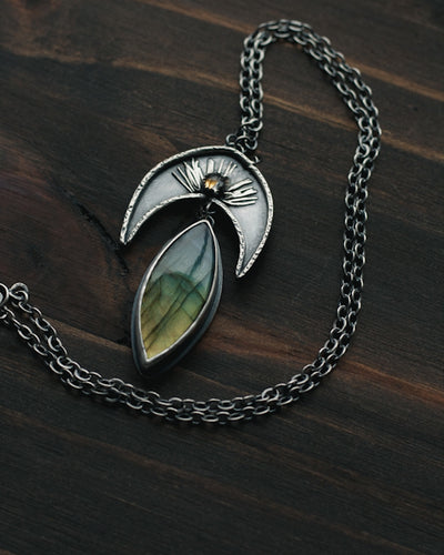 The Golden Season Citrine and Labradorite Ritual necklace