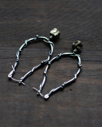 Vined Elongated Pyrite Hoops