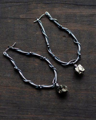 Vined Elongated Pyrite Hoops