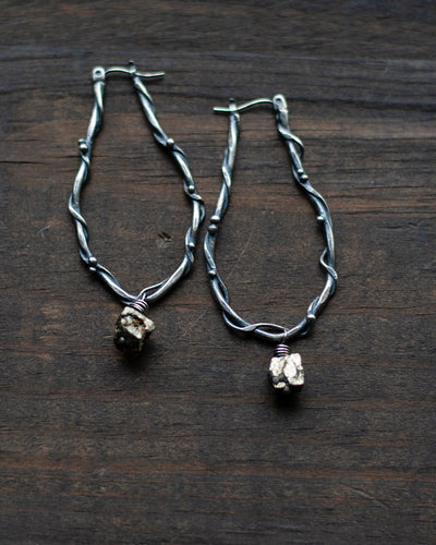 Vined Elongated Pyrite Hoops