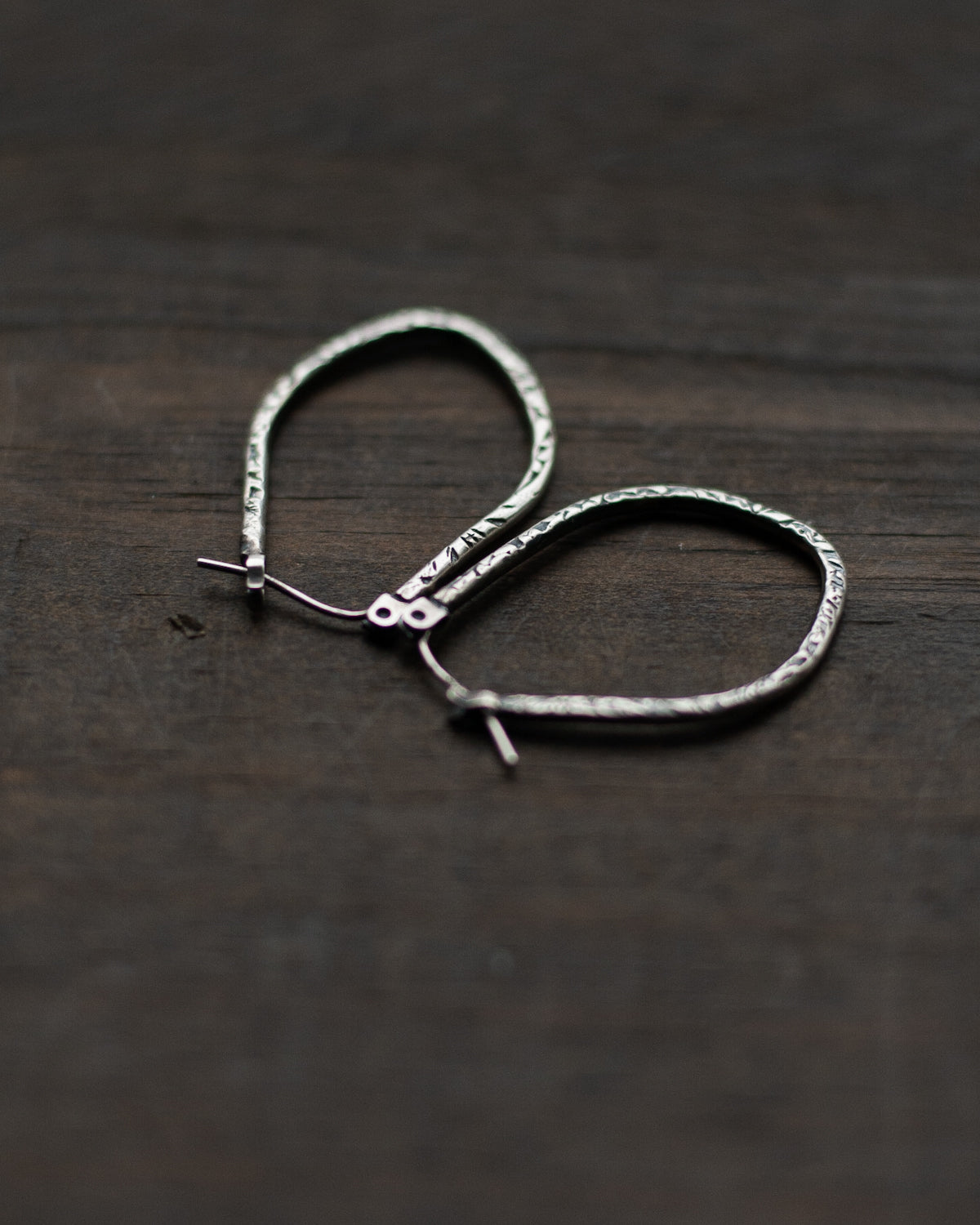 Textured Leaf Hoops II