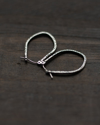 Textured Leaf Hoops II