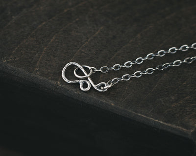 Botanical Shield Necklace - Garnet and Crescent Moon II
